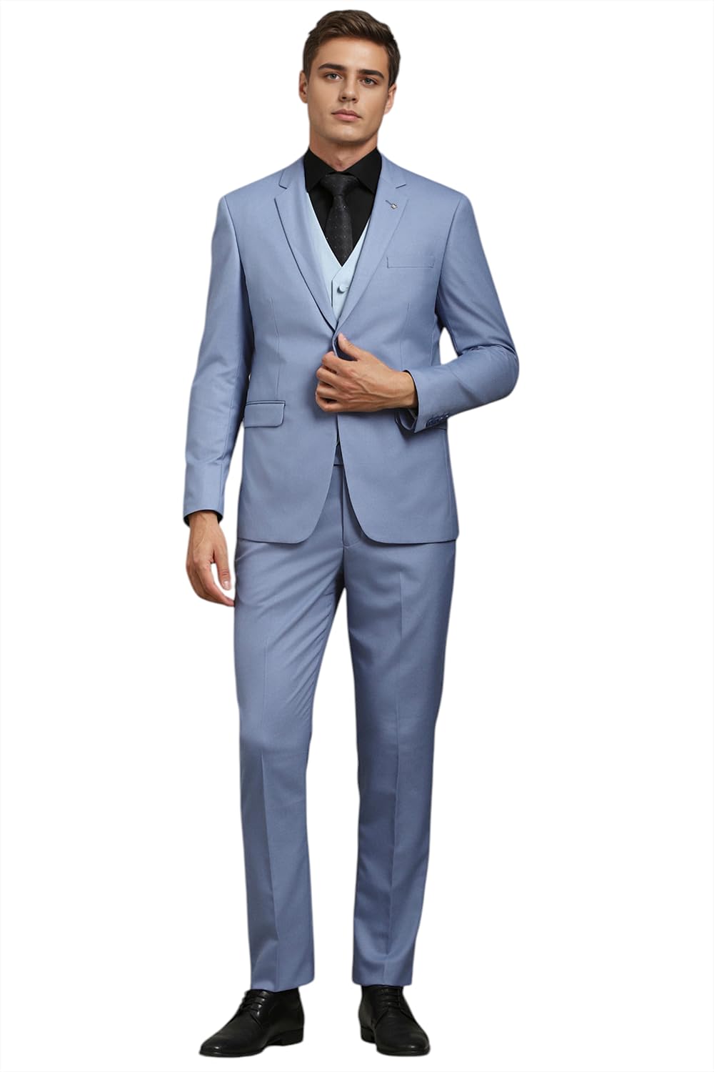 louis philippe Men's Polyester Blend Three Piece Suit-Dress Set-picture-12