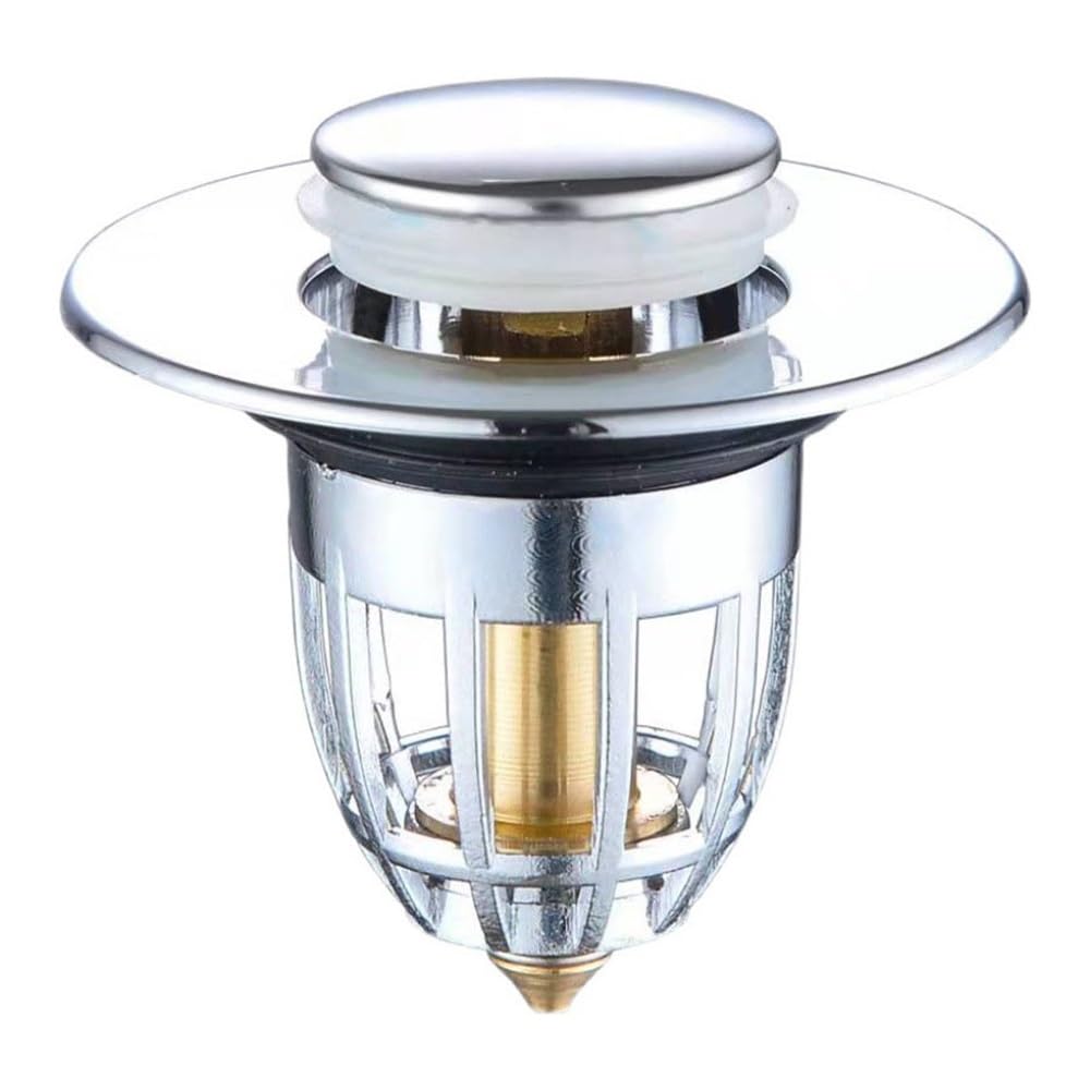 Tapón para fregadero de cocina y baño, filtro de drenaje universal antiobstrucción, núcleo de bala, filtro de drenaje desplegable con recogedor de pelo (4 piezas)