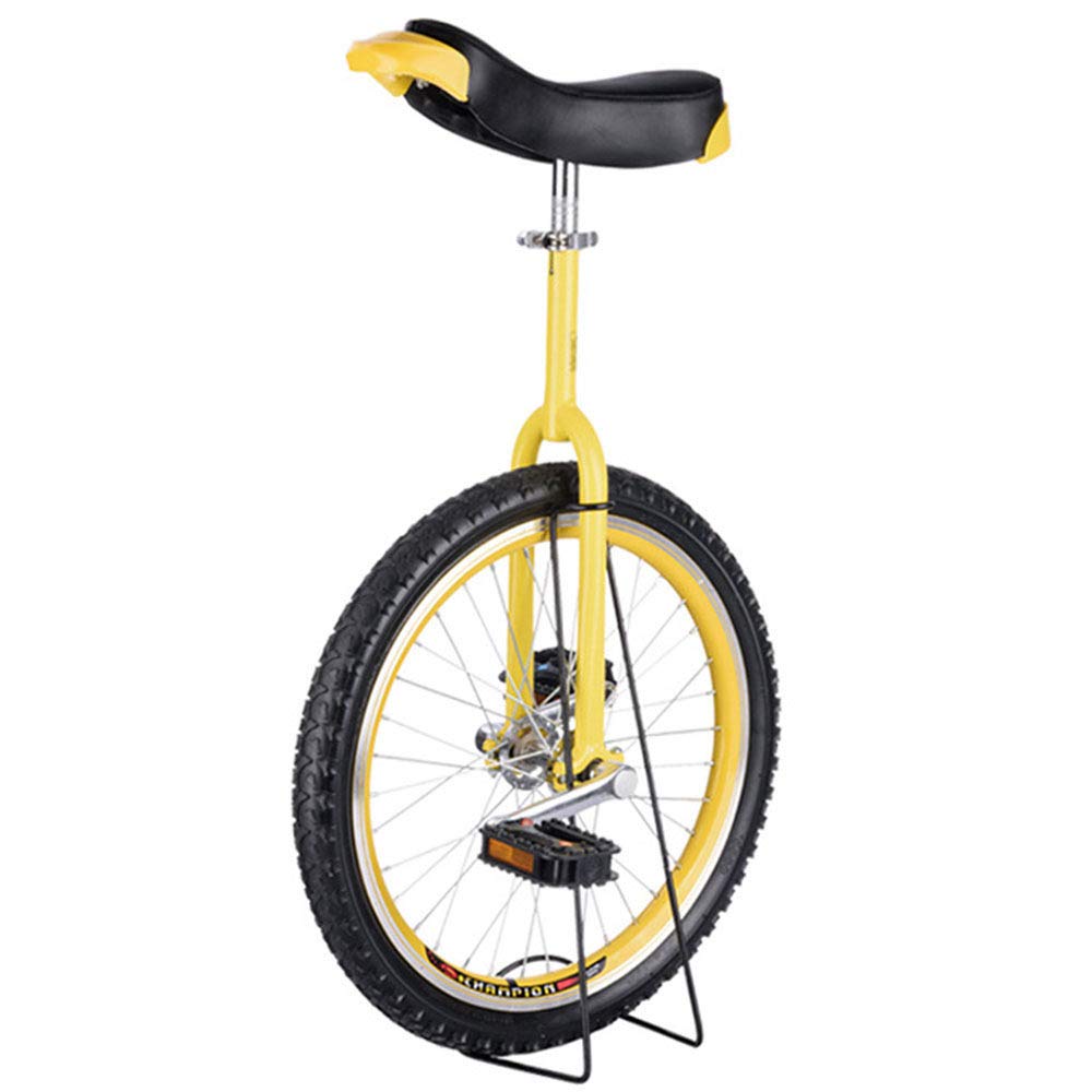 Rower jednokołowy, 24/20/18/31 cali Koła antypoślizgowe Opony górskie Jazda na rowerze równowagi Rowerek biegowy(Yellow,24inches)