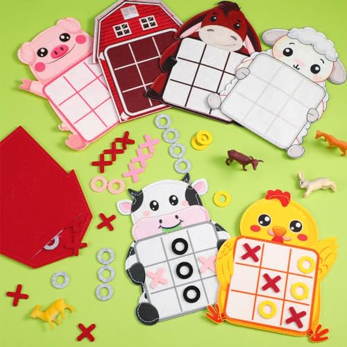 Blosssound 12 Pack Farm Party Favors Tic Tac Toe miniatura 5