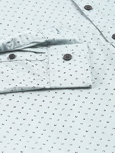 Image of Dennis Lingo Men's Grey Slim Fit Cotton Casual Shirt