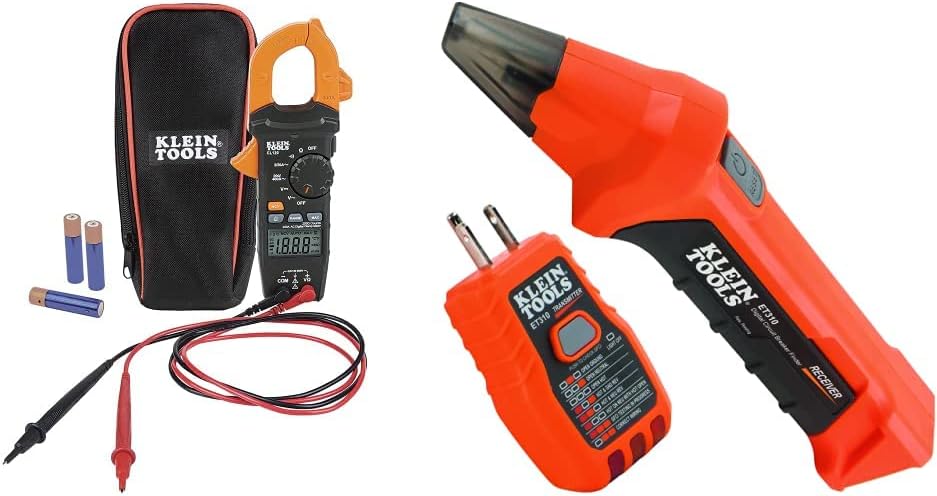 Klein Tools CL120 Digital Clamp Meter + Klein Tools ET310 AC Circuit Breaker Finder