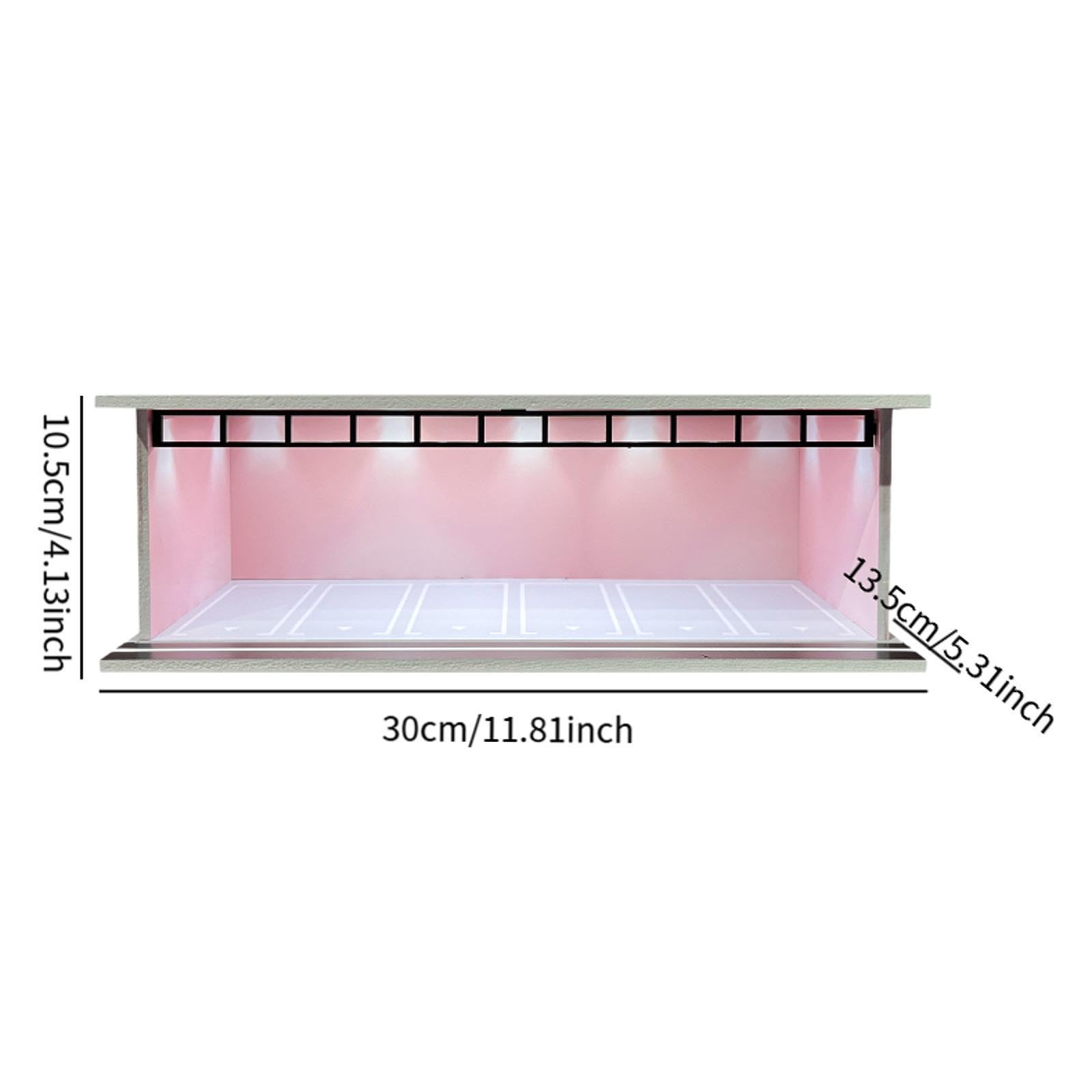 Vitrina Acrílica para Maquetas de Coches, Soporte para Maquetas de Vehículos en Miniatura, Escena de Aparcamiento Simulada, Ideal para Coleccionistas, Style B