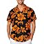 Hibiscus design black orange