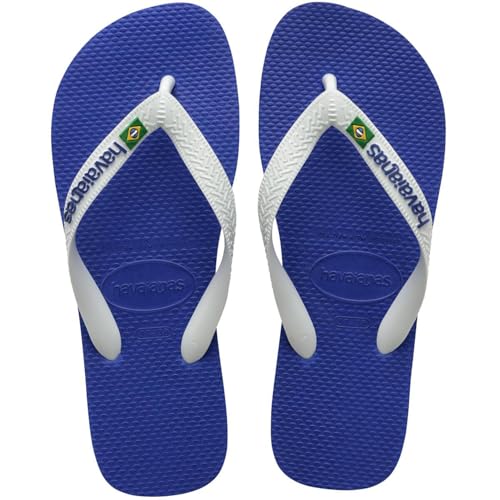 Havaianas Kid's Brazil Logo Flip Flop Sandal, Marine Blue, 13/1 M US Little Kid