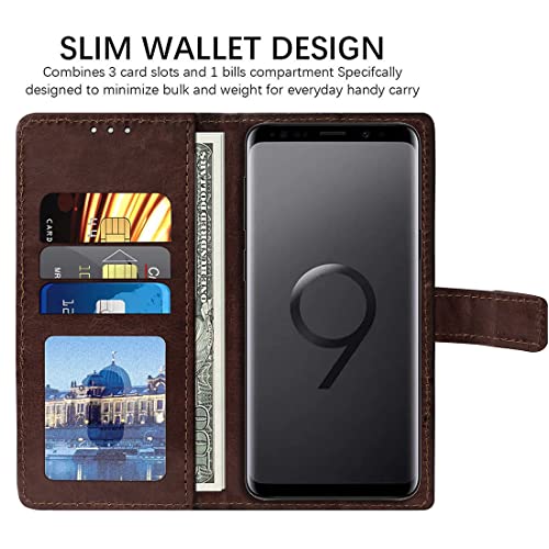 Image of Flip for Samsung Galaxy S9 Plus (Leather Coffee) Flip Cover