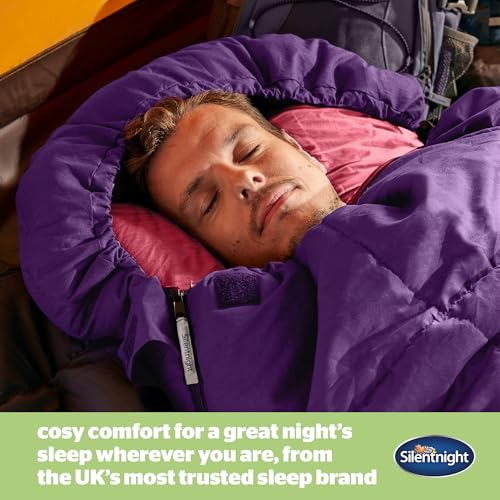 Silentnight Sleeping Bag for Adults - 3 Season Lightweight Soft Thick Cosy Warm Mummy Sleeping Bag for Spring Summer Camping Hiking Outdoor Travel for Warm and Cold Weather - Image 3