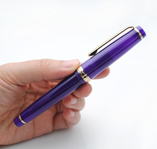 Vista 87 de JINHAO 82 Pluma Estilográfica (Rosa Transparente Rojo, Punta Fina 0.020 in)