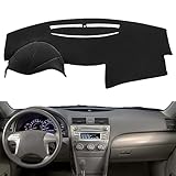 Dash Cover Mat Pad Custom Fit for Toyota Camry 2007 2008 2009 2010 2011 Dashboard Cover Carpet Cap Protector (Black) Y27