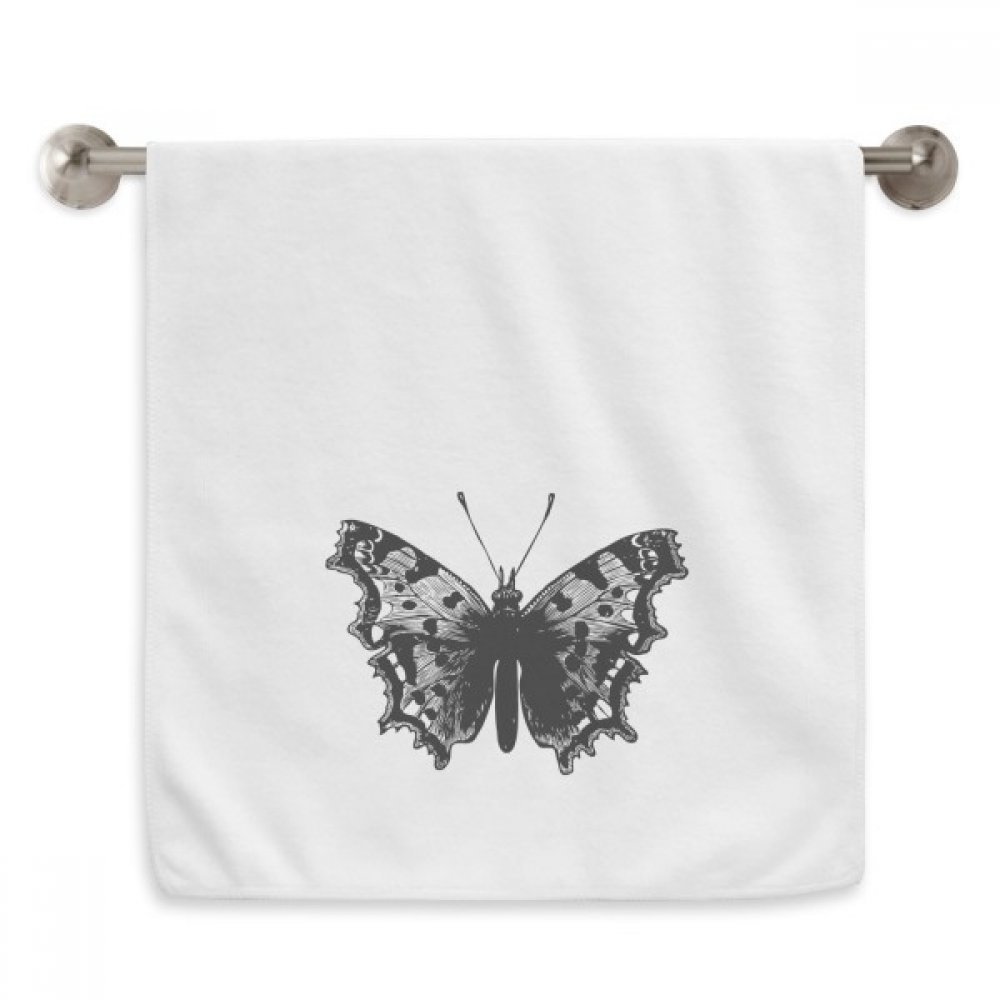 Serviette papillon noir spécimen 13x29 pouces en coton pour toilette quotidienne