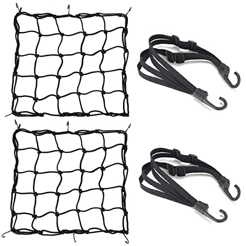 Rete Per Casco Moto 25x25cm - Con 6 Ganci Per Auto, Bici O Portapacchi - Foto 3