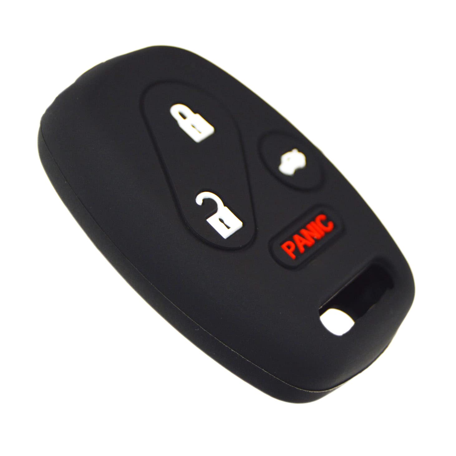 Black Silicone Key Fob Cover For Honda (Accord, Civic, Element, Pilot) - 4-Button Remote