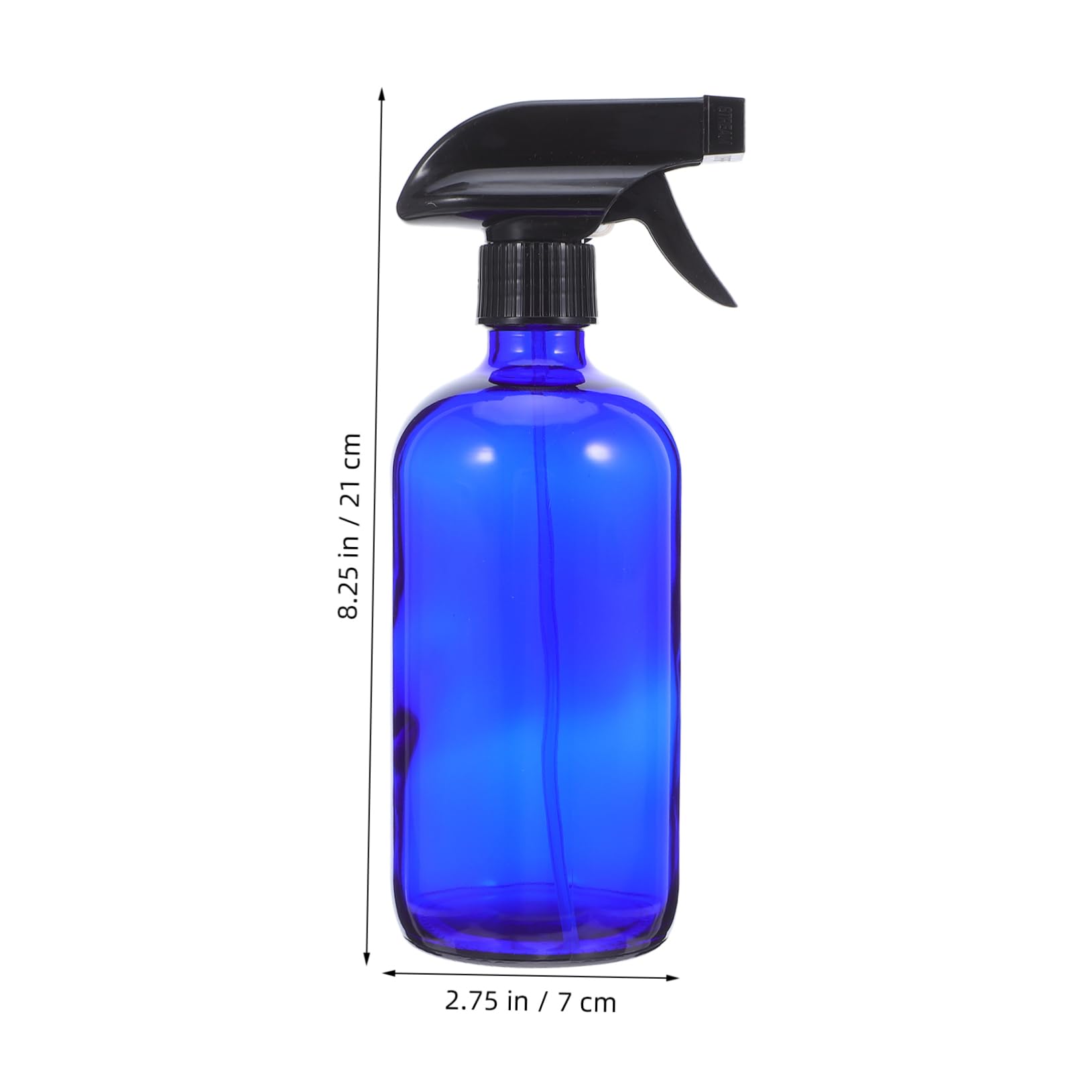 Bottiglia Spray in 500ml Blu, Riutilizzabile | Set 2 Pezzi Pompe e Tappi, per Profumo e Make-up Water, Formato da Viaggio