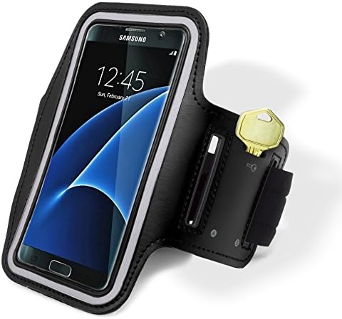 Samsung Galaxy S7 Edge Armband, Bastex Black Runners Armband Case with Key Slot for Samsung Galaxy S7 Edge G935