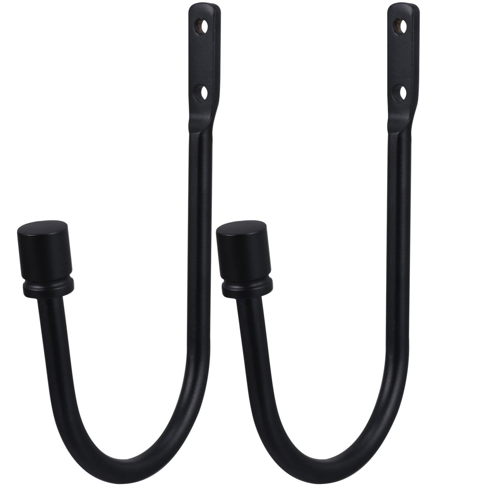 RORPOIR 1pair Modern U-Shaped Curtain Hooks Wall Mounted Tie Backs for Drapery Strong Home Decor Easy Installation for Traditional and Modern Rooms