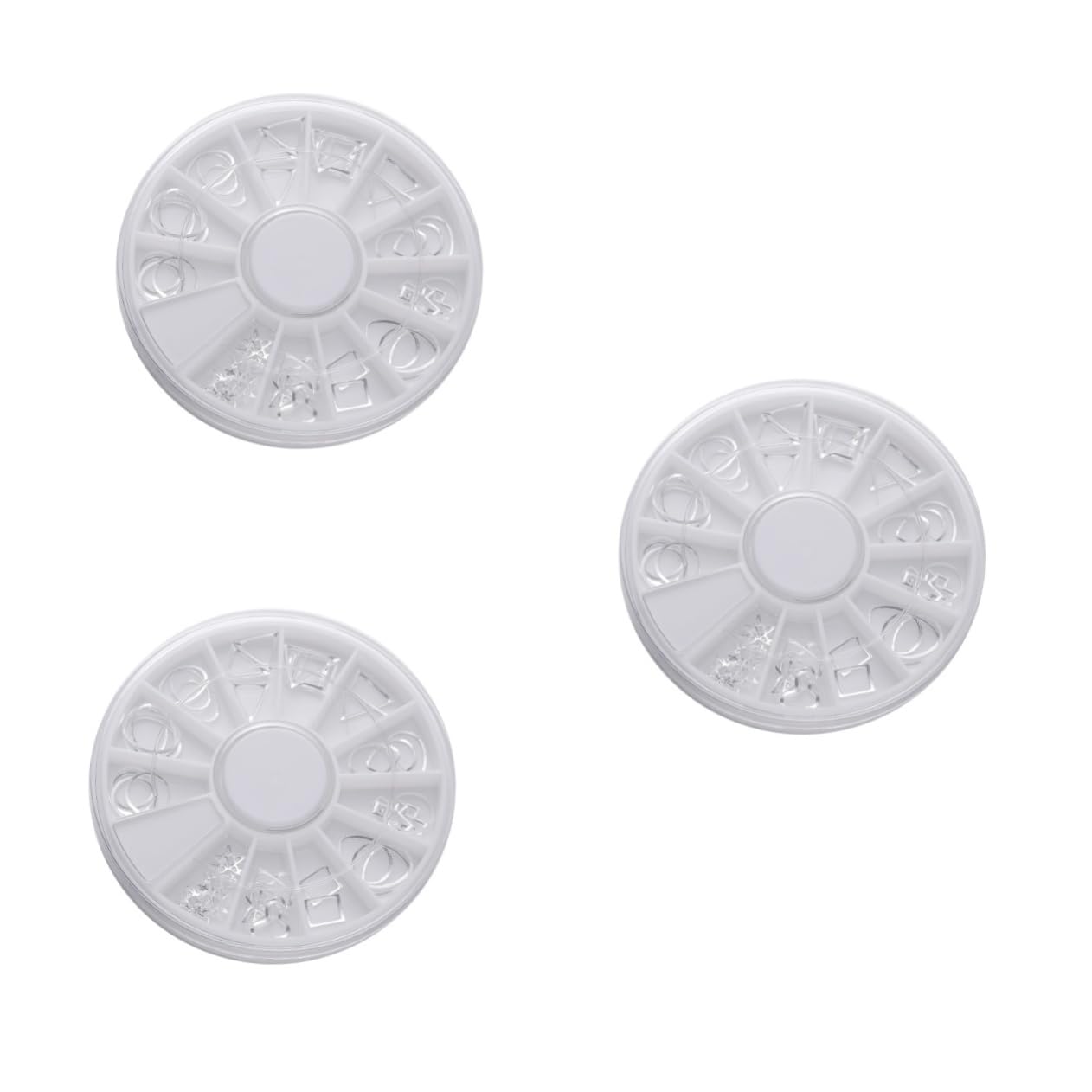 Housoutil 3 Pcs 12 12 Grids Nail Art Metal Rivet Studs DIY Nail Art Decorations for Girls Women Decorations Set