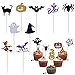 Produktbild Halloween Cupcake Toppers,28Pcs Halloween Picks Halloween Cupcake Topper Picks Halloween Cake Picks Halloween-Kuchendeckel Halloween Cupcake Topper Picks für Halloween Party Cupcake Dekorationen
