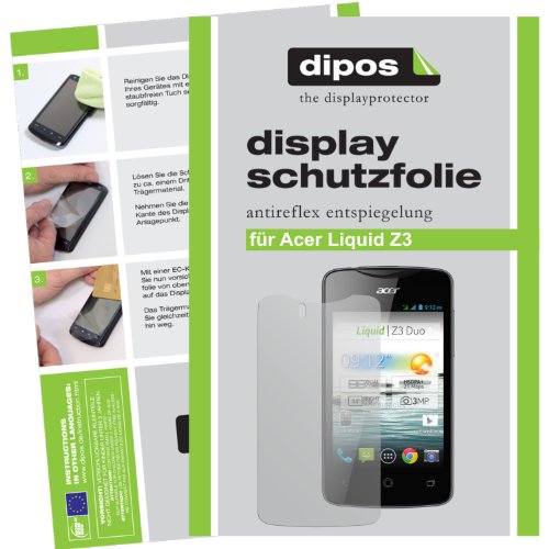 dipos I 2X Schutzfolie matt kompatibel mit Acer Liquid Z3 Folie Bildschirmschutzfolie