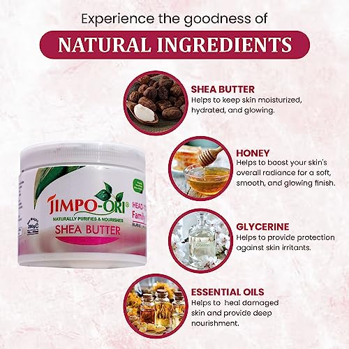 Jimpo-ORI Head-to-Toe Family Cream W/Shea Butter & Honey - Hand Cream for Women, Men, Natural & Organic Moisturizer for Face, Hands, & Feet, Hair & Body Cream to Soften & Smoothen Skin - 15 Fl oz