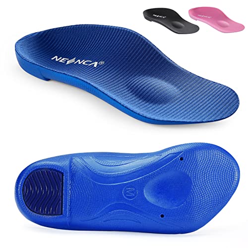 NEENCA Plantar Fasciitis Insoles 3/4 Length Orthotic Shoe Inserts for OverPronation Metatarsal Flat Feet Heel Pain Relief, High Arch Support Plantar Fasciitis Insoles for Working Boot Insoles
