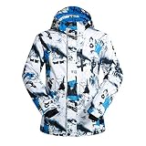 Skianzug Herren Winter Outdoor Winddichter, Wasserdichter Und Warmer Snowjacke Snowboardanzug Für Fitness, Skifahren, Laufen, Wandern,1,XXL