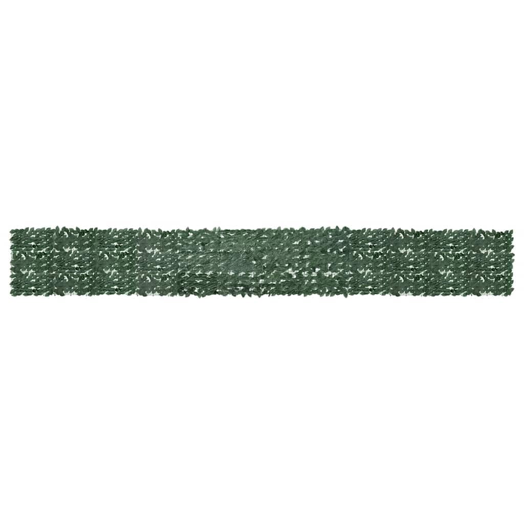 Brise-vue de balcon vert foncé 600x75 cm en canisse artificielle