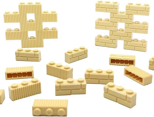 Miniatura 5 de Ladrillos de perfil de mampostería a granel de color caqui DIY bloque de construcción de juguete para piezas de pared y piezas compatibles con la