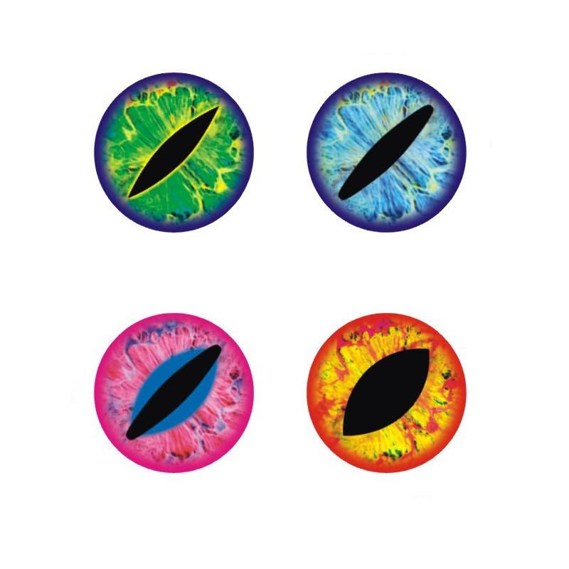 Ojos metálicos 4D para señuelos de pesca, colores mixtos miniatura 7