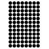 1 Sheet/96Pcs Screw Hole Cover Stickers, 15mm Dia PVC Self Adhesive Covers Caps Dustproof for Wood Furniture Cabinet Shelf Wardrobe, Black