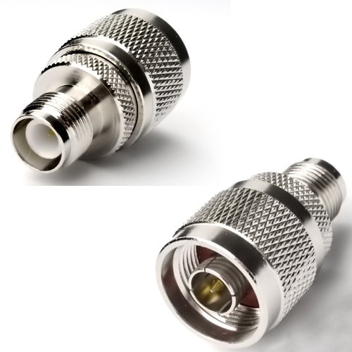 Adaptador coaxial RP-TNC hembra a N macho, pack 2 piezas miniatura 1