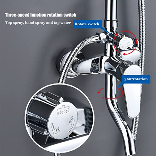 Ensemble de douche à effet pluie mitigeur monocommande robinet mural