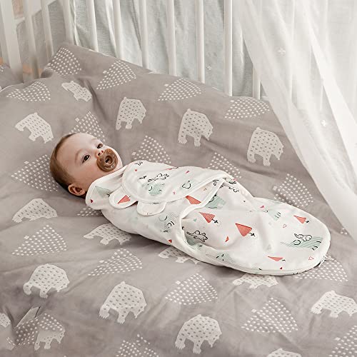 Image of Baby Swaddle Blanket Boy Girl,Super Soft Material Newborn Adjustable Swaddles for 0-3 Months,2-Way Zipper Sleep Sack 1 Pack Wrap Set(Small /Medium)
