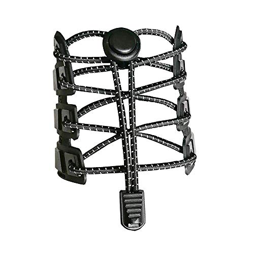 Onever Cadarços elásticos com fecho de liberação rápida, cadarços refletivos sem amarrar, para adult