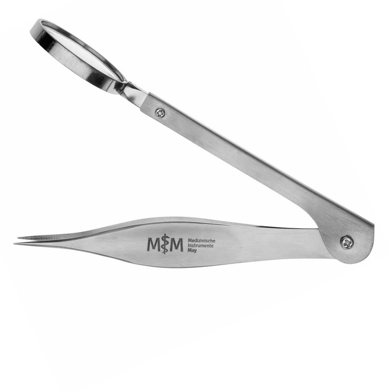 Splitterpinzette Mit Lupe Nach Feilchenfeld – 13 Cm, Edelstahl, Verstellbare Spannung, Für Präzises Entfernen