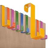 Praktisches 10er Set für alle, die es bunt mögen – 10 St. Tür-Haken Porta, einzeln verwendbar, bringen Ordnung ins Kinderzimmer. Ideal auch als Türgarderobe, Handtuchhalter für die Tür und Türhakenleiste.