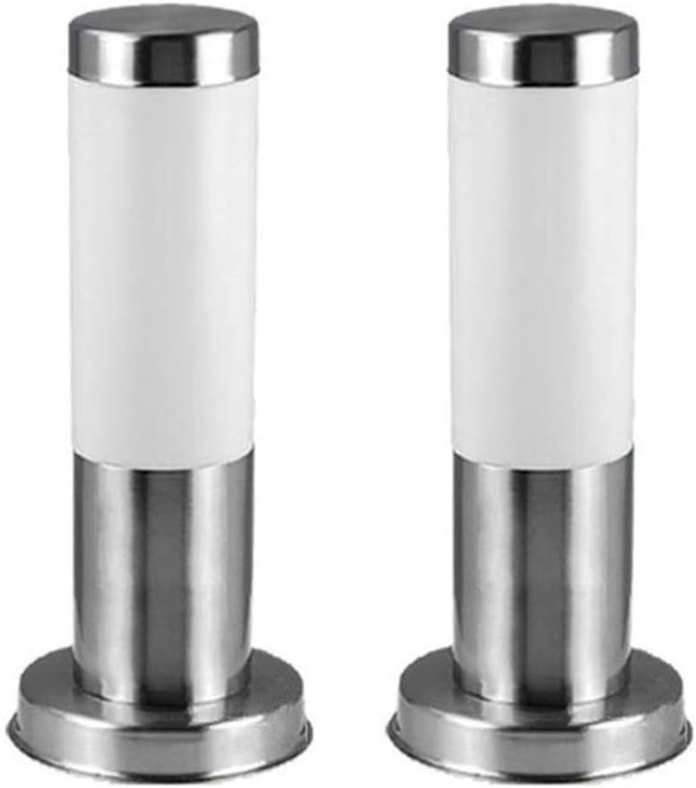 2 Pack Lámparas de Pie para Jardín IP44 Acero Inoxidable Blanco