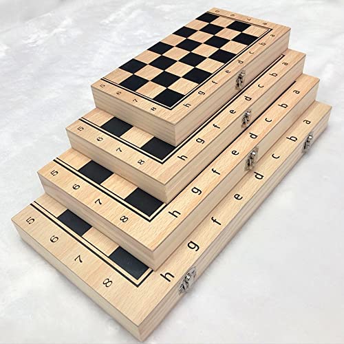 ZAW Schach Große Schach- und Checkers & Backgammon 3 in 1 Schach Learning Set Outdoor-Reisespiele ohne magnetische Schachbrettschach-Set Chess (Color : 29x29cm)
