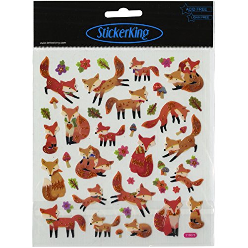Tattoo King Multicolored Stickers, Fun with Foxes