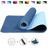 【DISEÑADO PARA COMODIDAD】 El material suave te ofrece una sensación cómoda al practicar las posturas de ejercicio más difíciles con nuestra esterilla yoga ecologica para gimnasio de 6 mm de grosor. Adecuado para uso en interiores y al aire libre