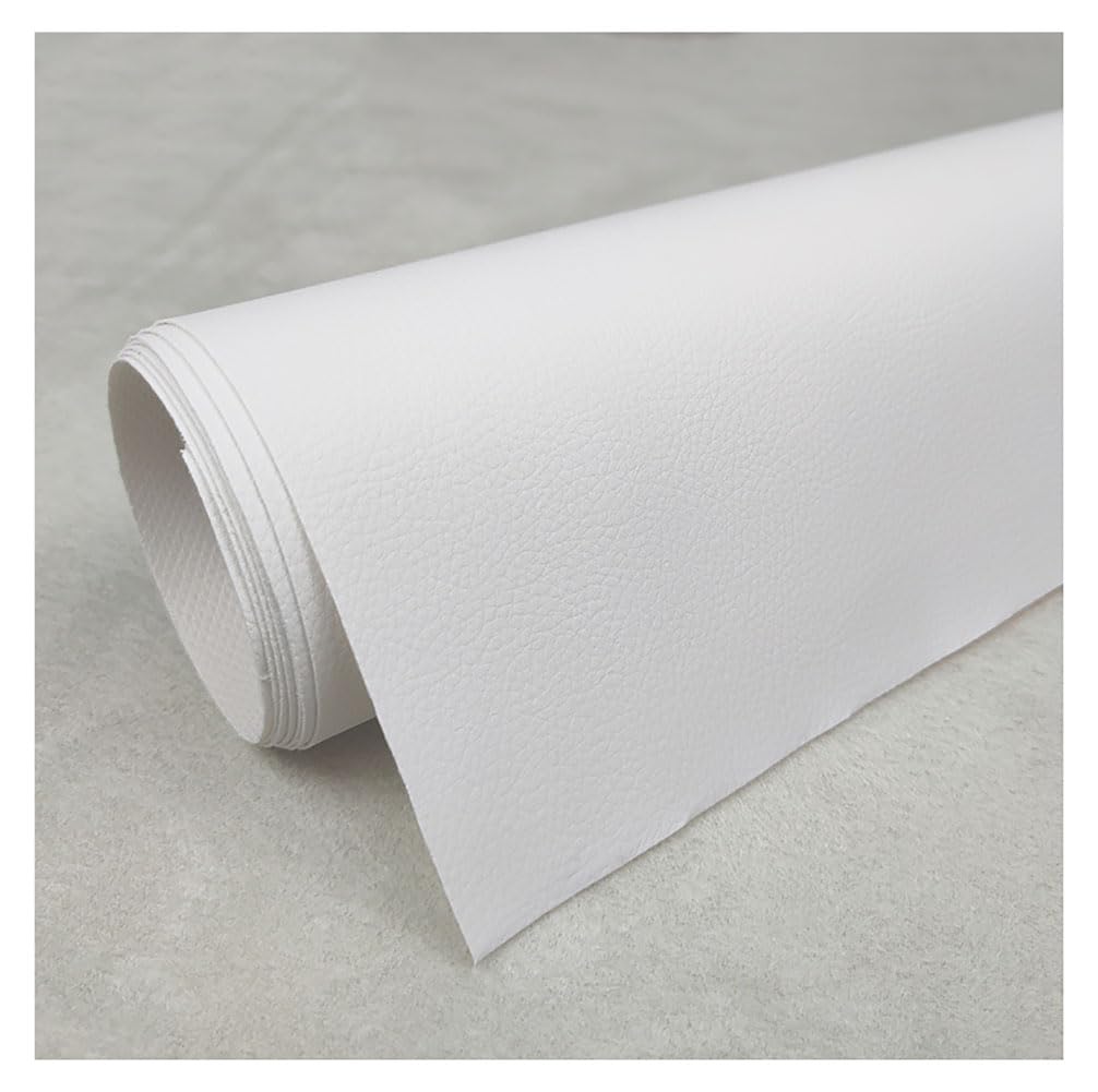 Simili cuir d'ameublement blanc grainé résistant pour rénovation de canapé