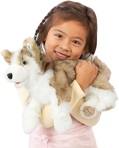 Miniatura 3 de Folkmanis Marioneta de mano Wolf Pup, gris, blanco, negro, 1 EA