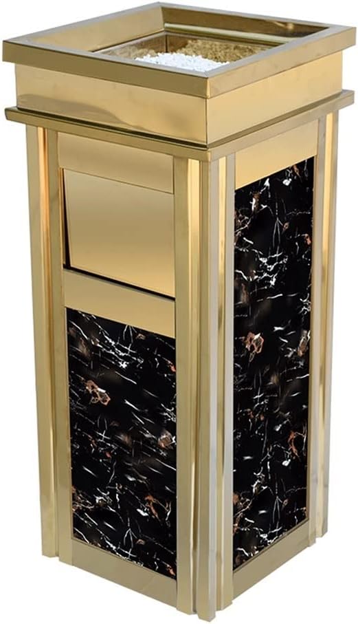 Trash Can Outdoor Garbage Can Outdoor Trash Can Indoor Trash Can with Stainless Steel Ashtray Suitable for Kitchen Restaurant Bar Shopping Mall Patio Trash(A)