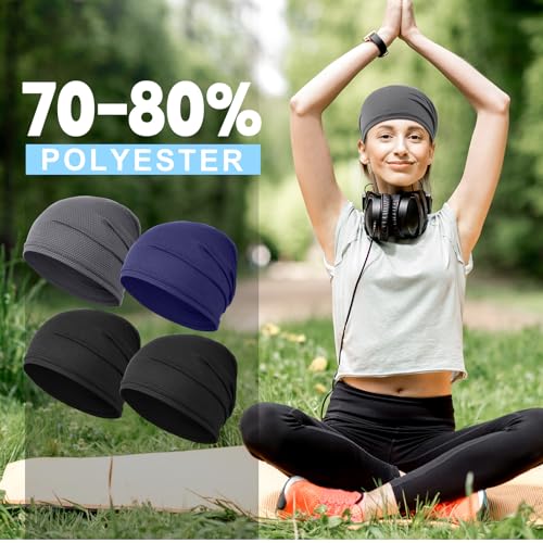 Image of JenPen Cooling Skull Cap for Men Women, Breathable 3D Mesh Quick Dry Helmet Liner, Summer Sweat Wicking Running Cycling Cap