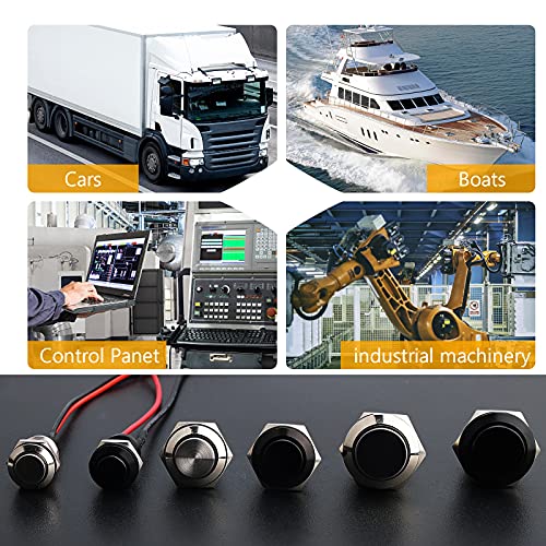 Starelo GQ 5Pcs 12Mm Momentary Push Button Switch Silver Shell thumb #6