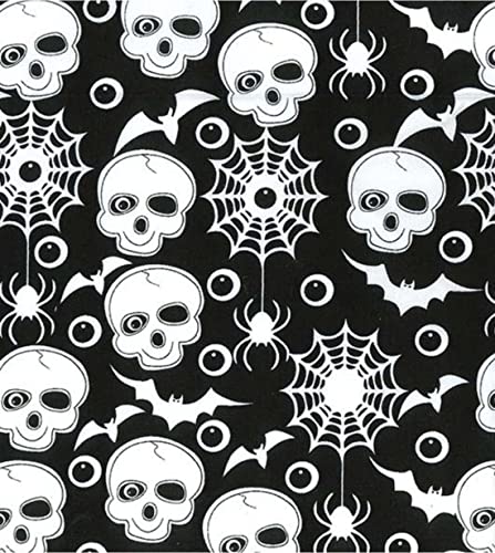 Tissu en polycoton imprimé Halloween pour décorations et déguisements