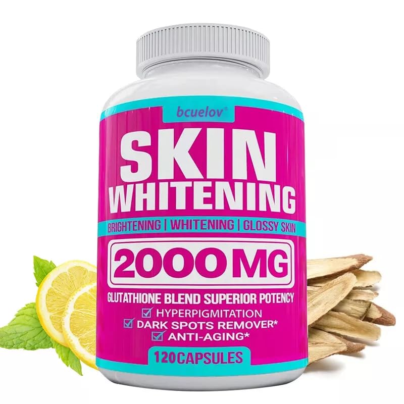 Glutathion Blanchiment de la peau 2000 mg (120 gélules) Support antioxydant puissant