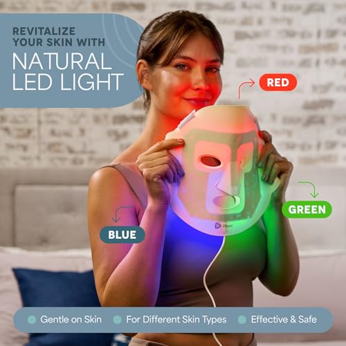Image of LifePro Red Light Therapy Mask -Revitaglow Infrared Red Light Therapy For Face - 52 Triple Chip LED Mask with 3 Modes - Daily Skin Wellness and Comfort