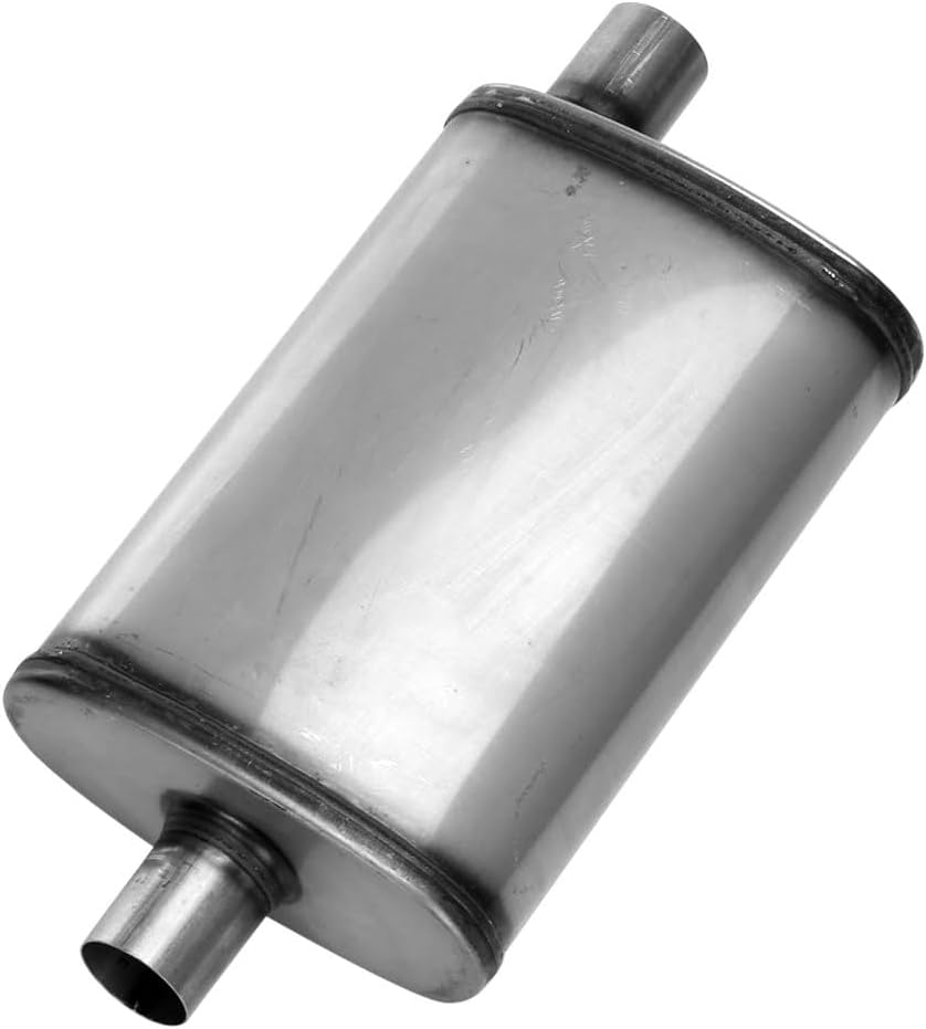 nobrandname SA1224 Muffler - Cherry Bomb Salute Reversible Oval Body - H4" X W9" X L14" 20" OAL 2" O/C Muffler - Cherry Bomb Salute