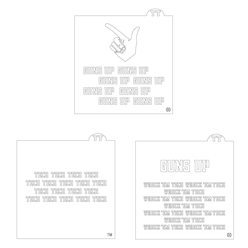 U-Stencil Texas Tech Culinary Stencil Combo C - TTOOS-422