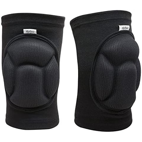Kefiyis Protective Knee Pads, Thick Sponge Anti-Slip Knee Pads for work Gardening Yoga Volleyball Exercise 1 Pair Cover